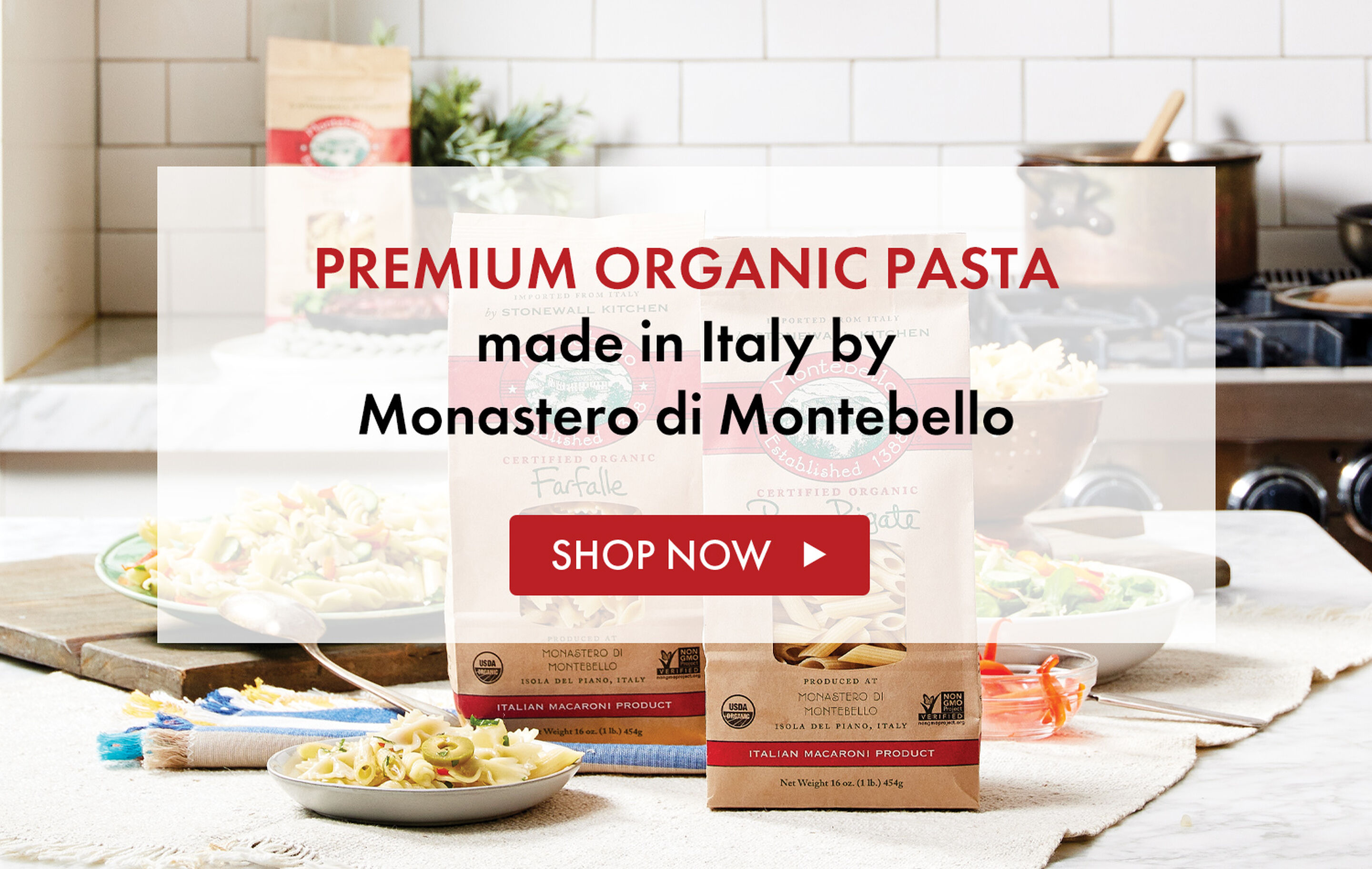 Montebello - Premium organic pasta made in Italy by Monastero di Montebello - Shop Now