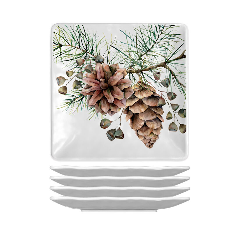 White Spruce Melamine Canapé Plates
