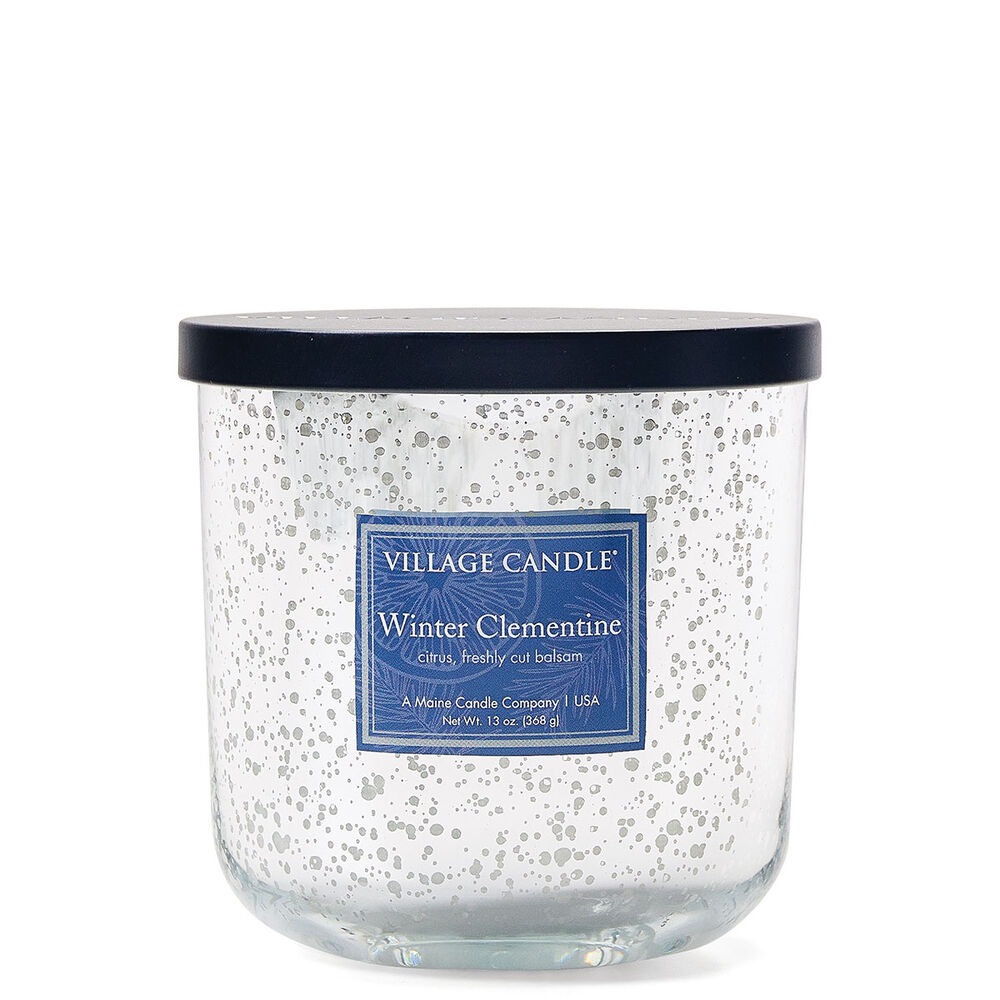 Winter Clementine Mercury Glass Candle image number 0