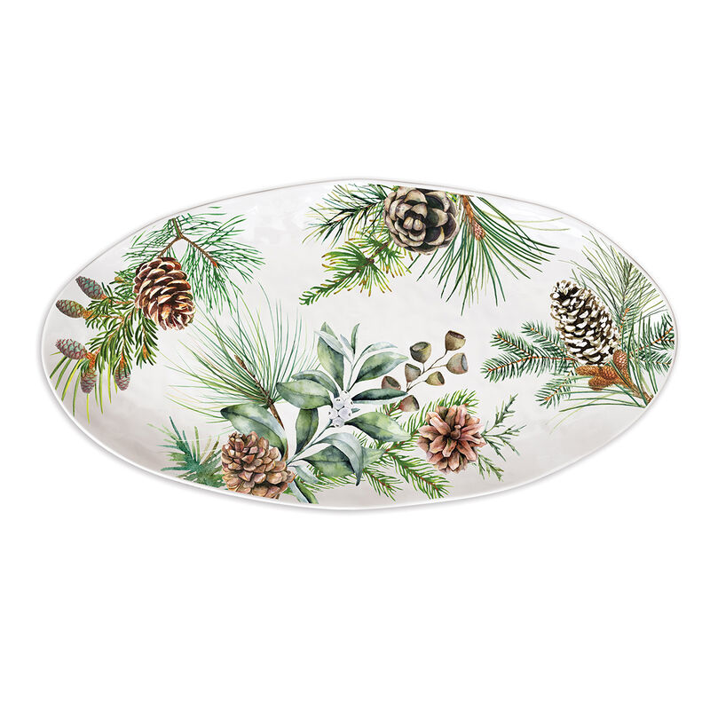 White Spruce Melamine Oval Platter
