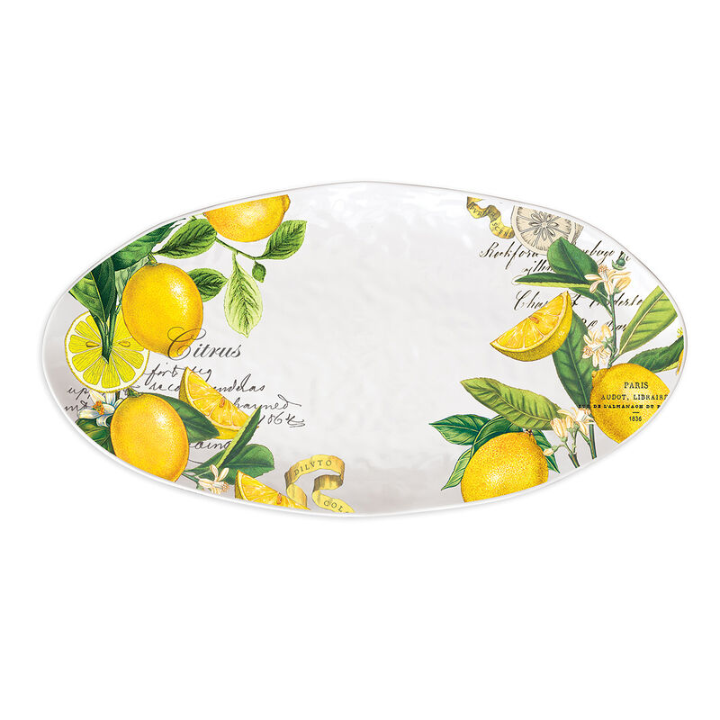 Lemon Basil Melamine Oval Platter