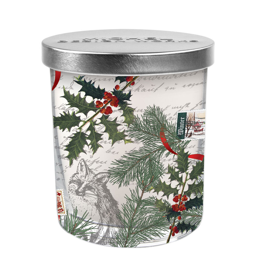 Winter Woodland Decorative Glass Candle image number 0