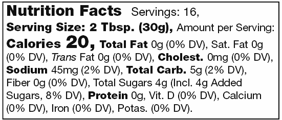 Product nutrion image