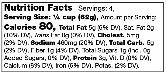 Product nutrion image