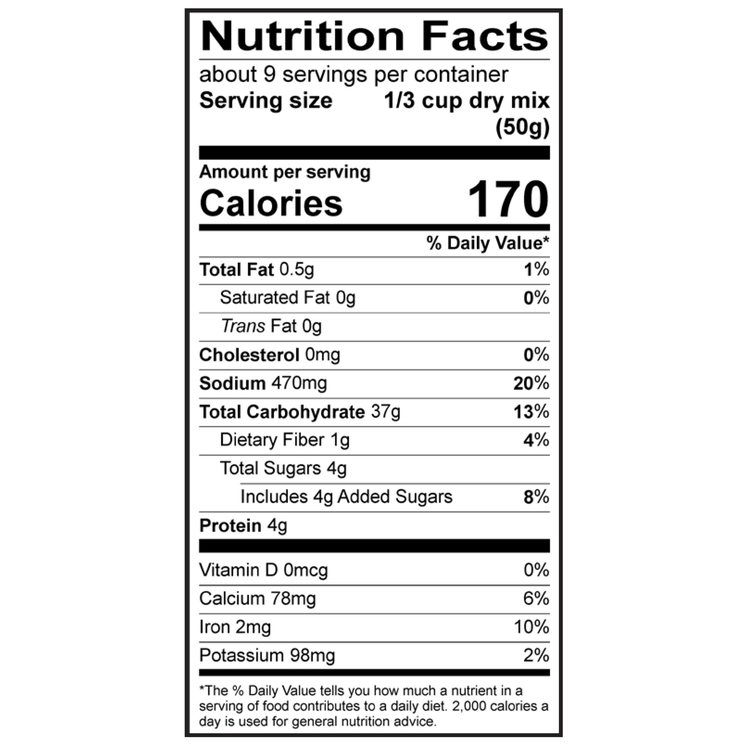 Product nutrion image