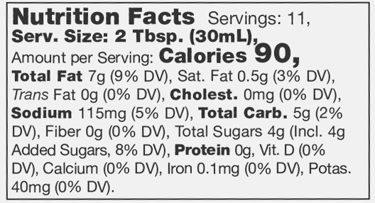 Product nutrion image