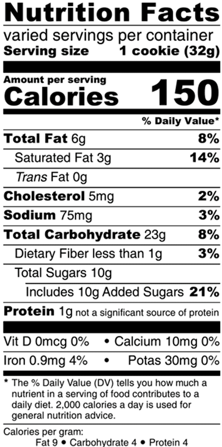 Product nutrion image