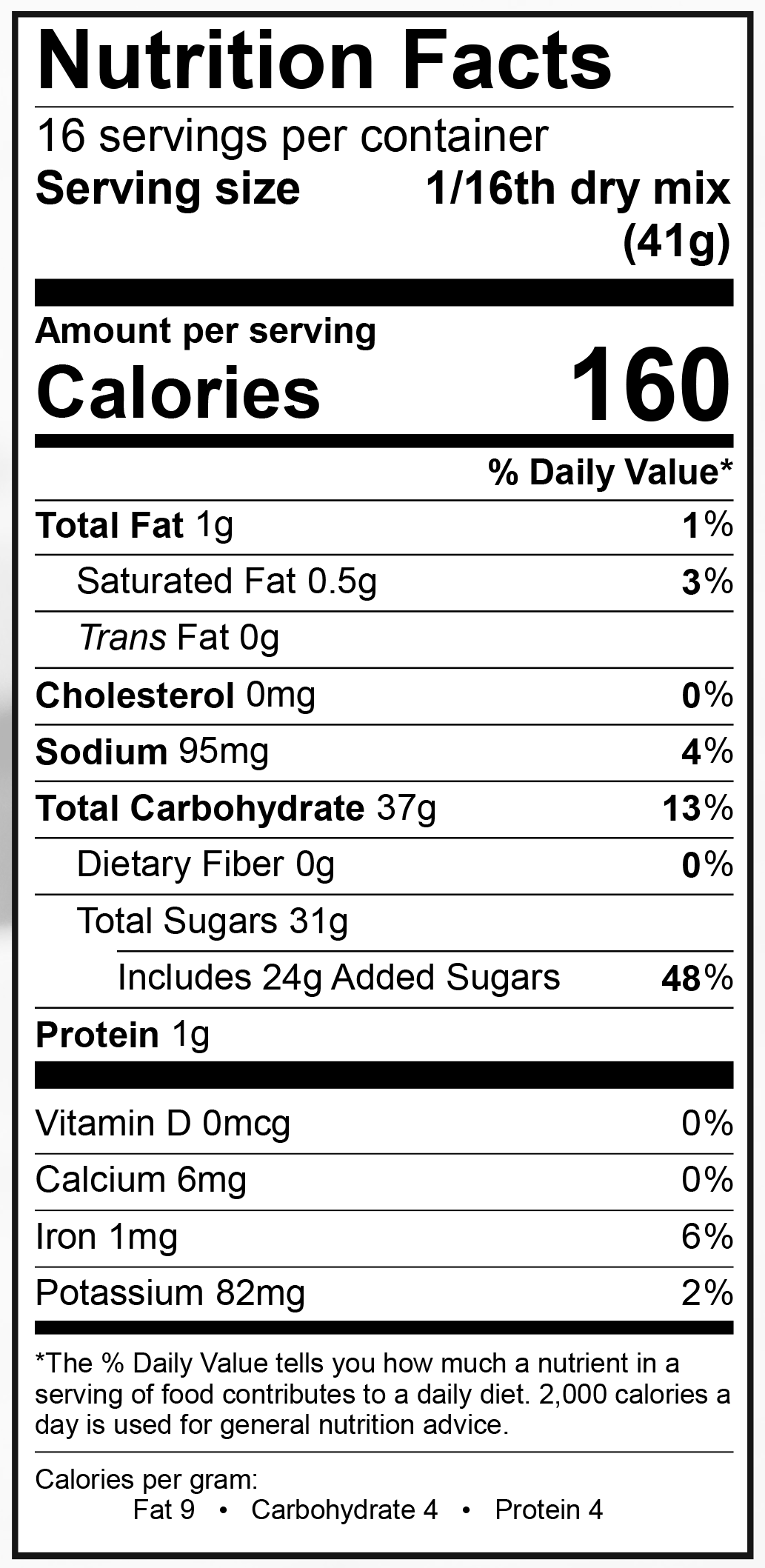 Product nutrion image